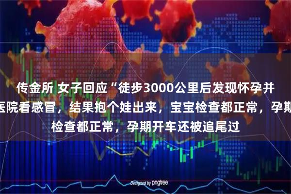 传金所 女子回应“徒步3000公里后发现怀孕并当天产子”：去医院看感冒，结果抱个娃出来，宝宝检查都正常，孕期开车还被追尾过